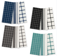 Terry Kitchen Towels 3-Pack Assorted Colours