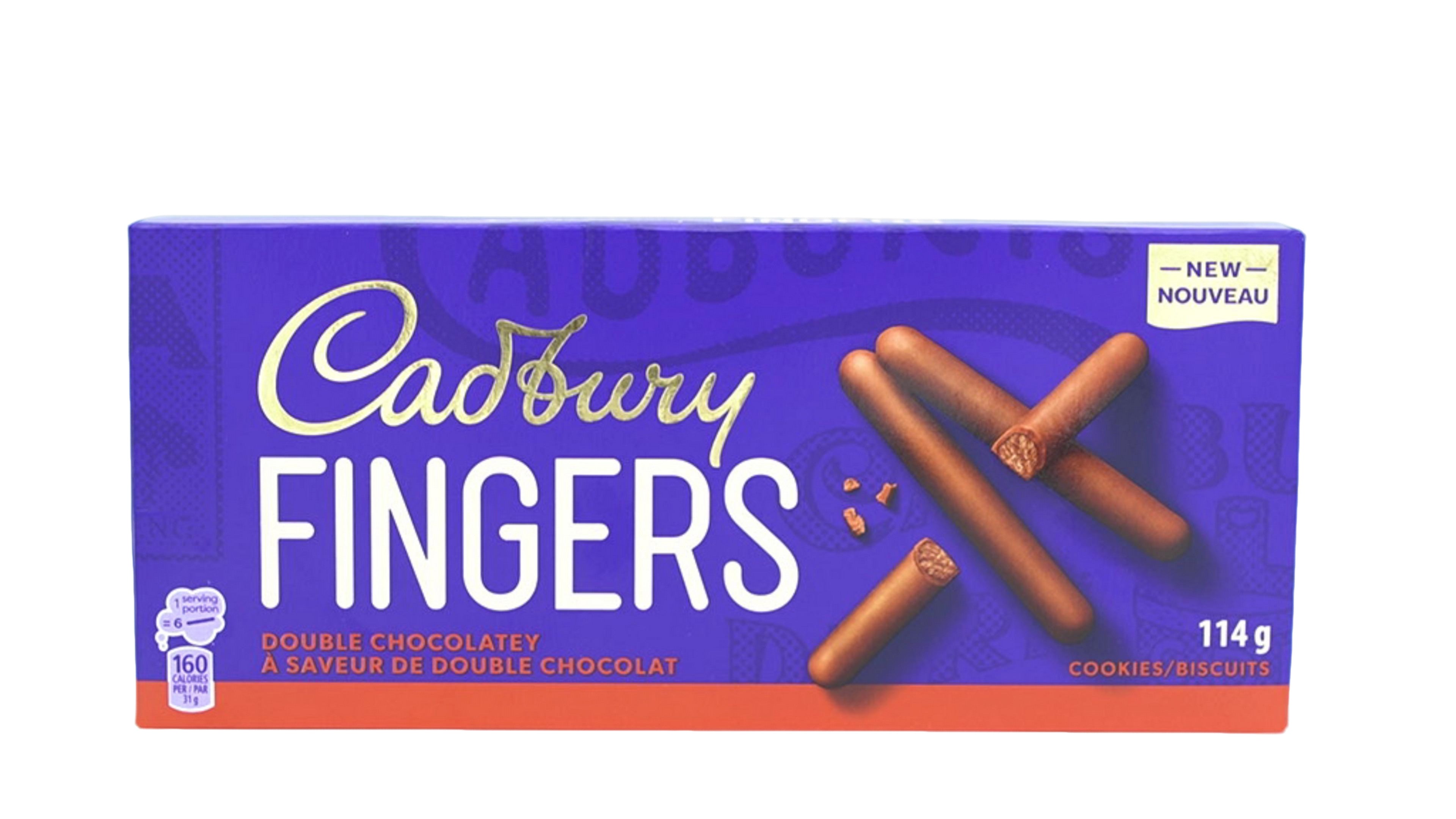 Cadbury Fingers Double Chocolate Cookie Sticks 114g
