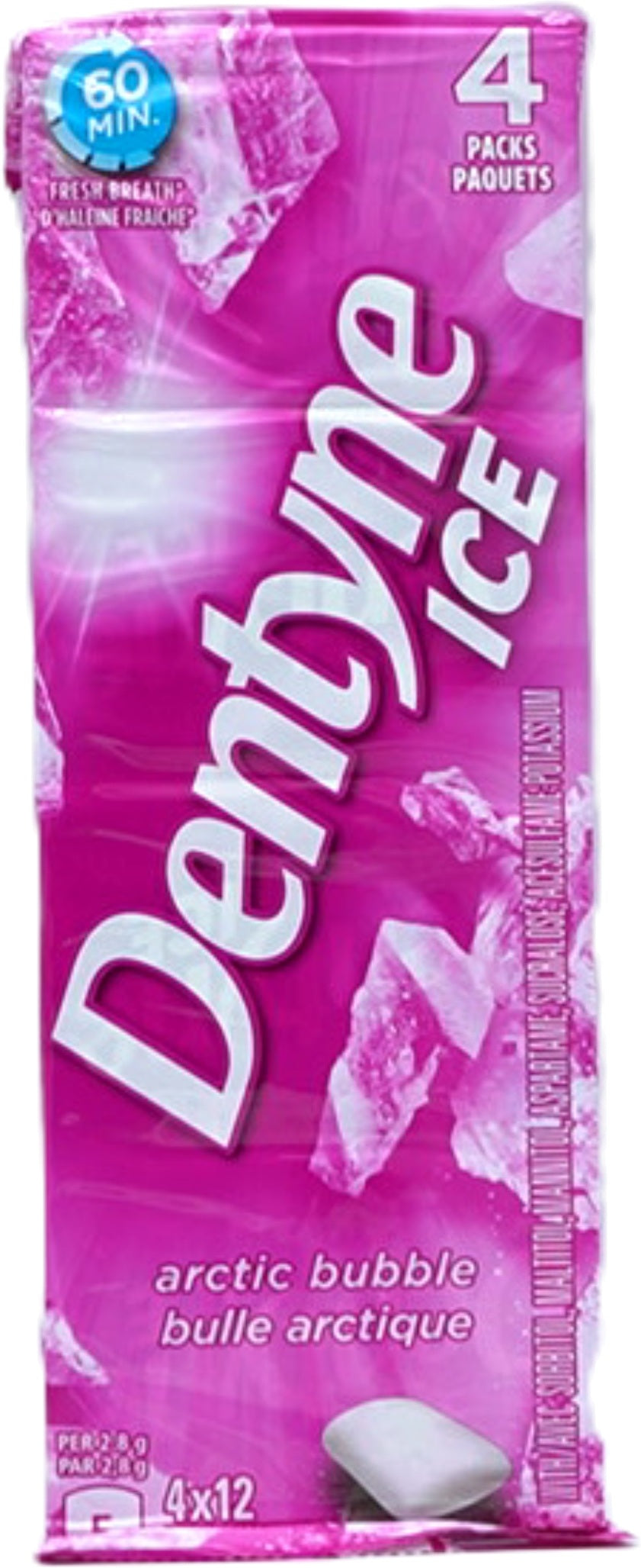 Dentyne Ice Arctic Bubble Gum 12-Pack 48 Pieces