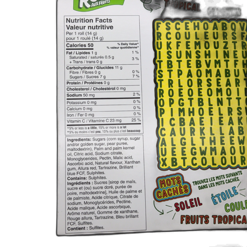 Fruit Roll-Ups Tropical Tie-Dye, 8 Rolls — packaging