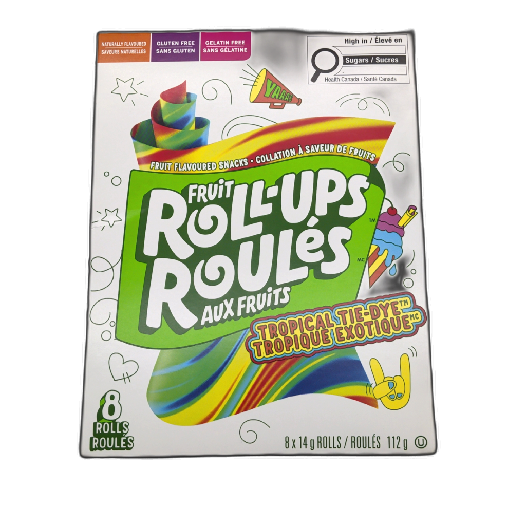 Fruit Roll-Ups Tropical Tie-Dye, 8 Rolls