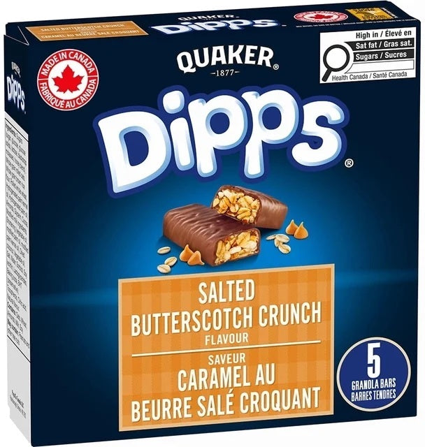 Quaker Dipps Salted Butterscotch Granola Bars 5pk