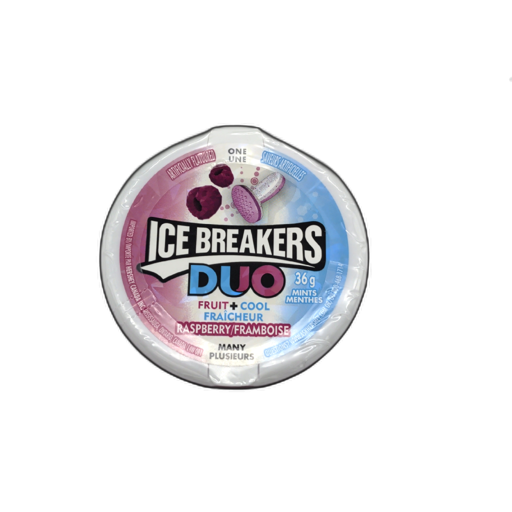 Ice Breakers Duo Fruit and Cool Raspberry mints 36g tin