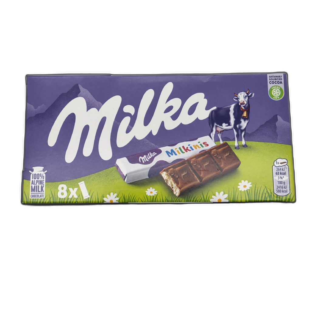 Milka Milkinis Mini Chocolate Bars 8-Pack 87.5g