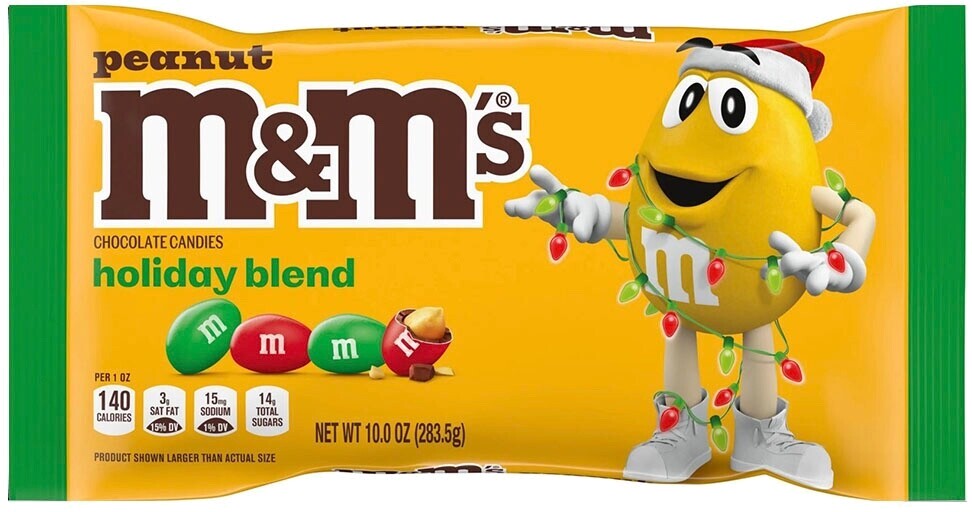 M&M's Peanut Holiday Chocolate Candy 283.5g