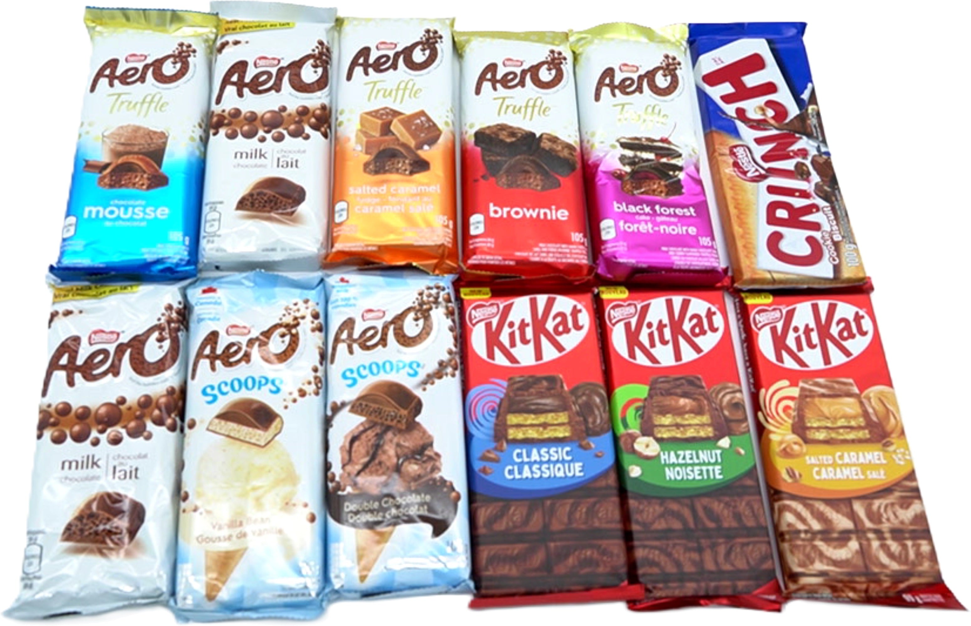 Nestle Chocolate Bars Assorted - Aero Kit Kat Crunch