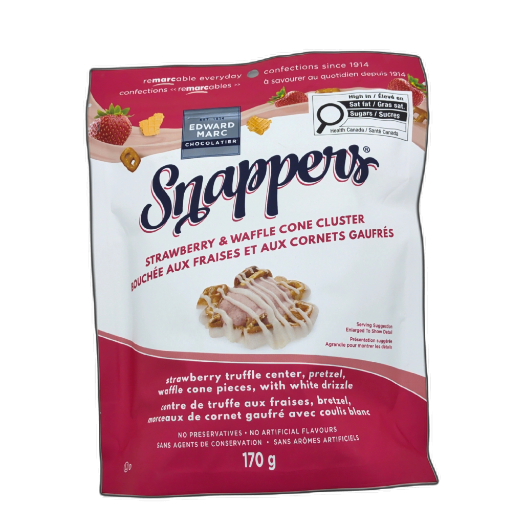 Snappers Strawberry and Waffle Cone Cluster 170g bag