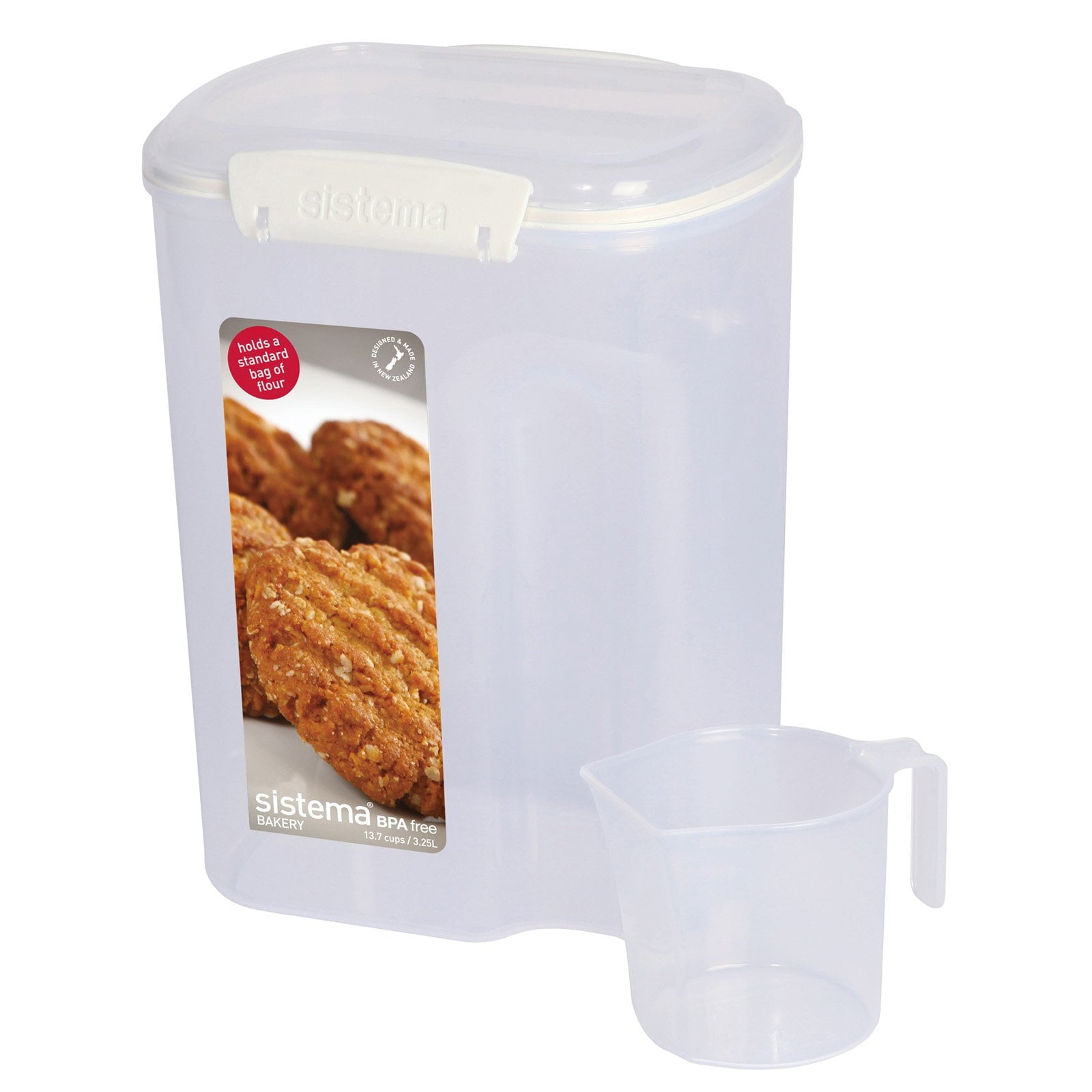 BakeIt 3.25L Clear Plastic Storage Container Locking Lid
