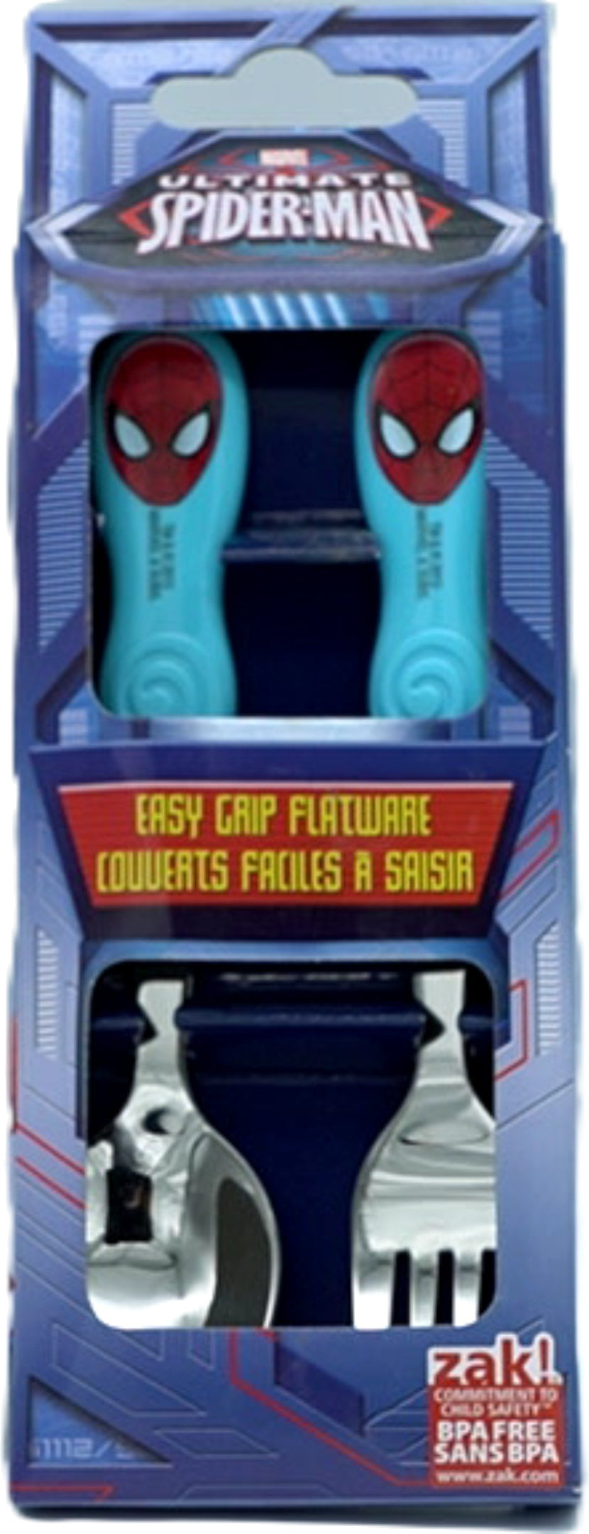 Spiderman Easy Grip Flatware Set 2pc Kids Utensils