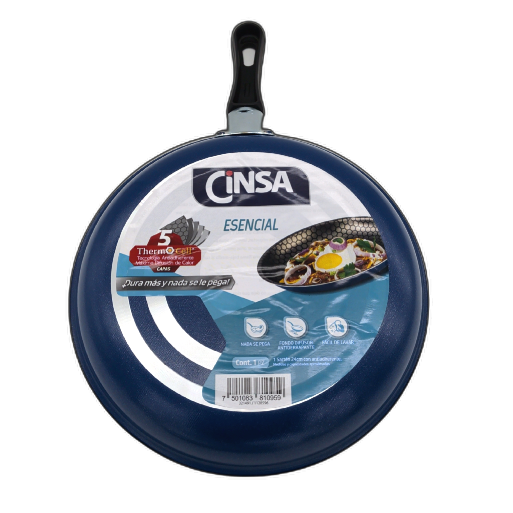 Cinsa Esencial 9.5 Inch Non Stick Frying Pan — side view