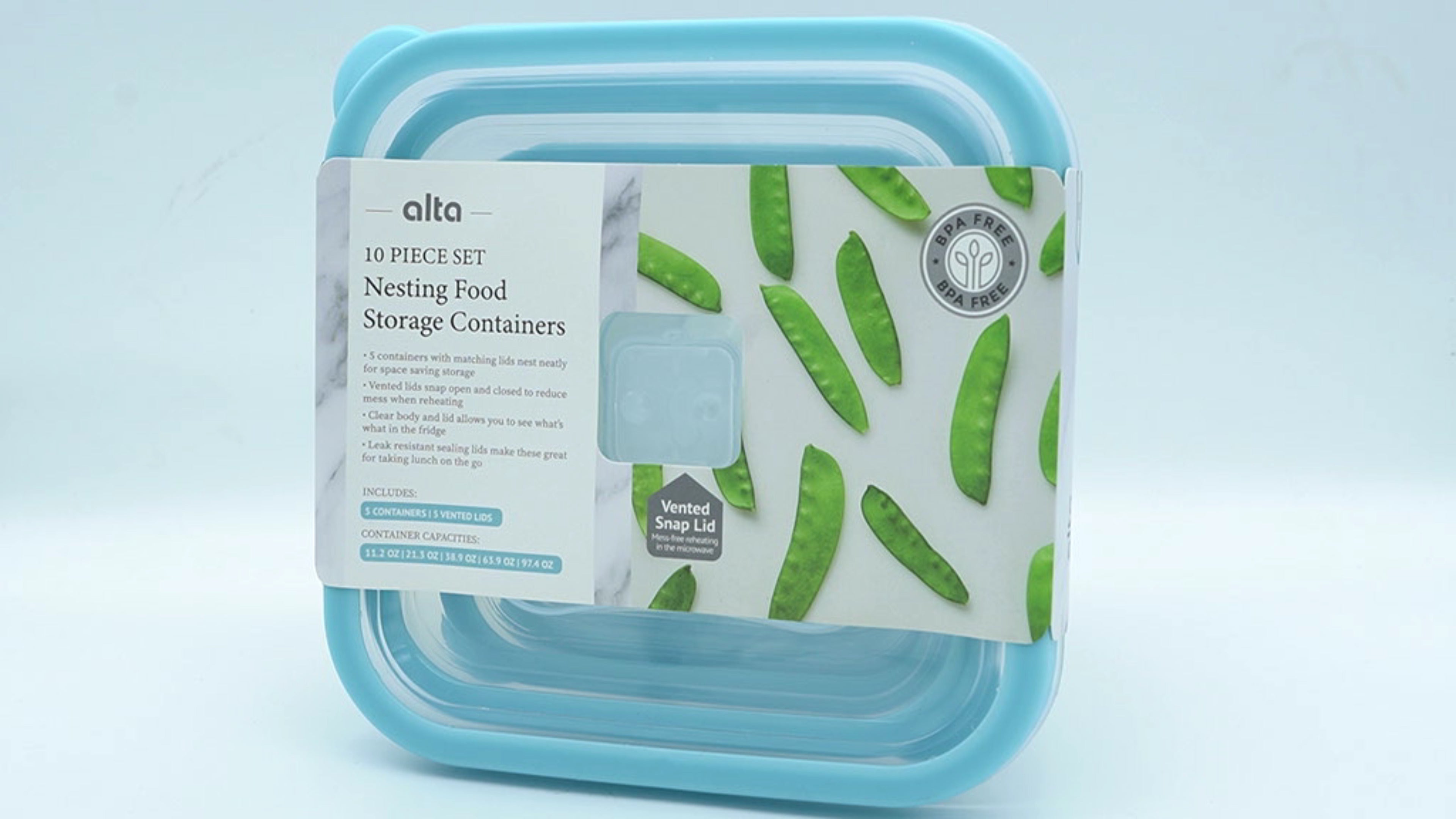 Nesting Food Storage Containers 10pc Set - Alta