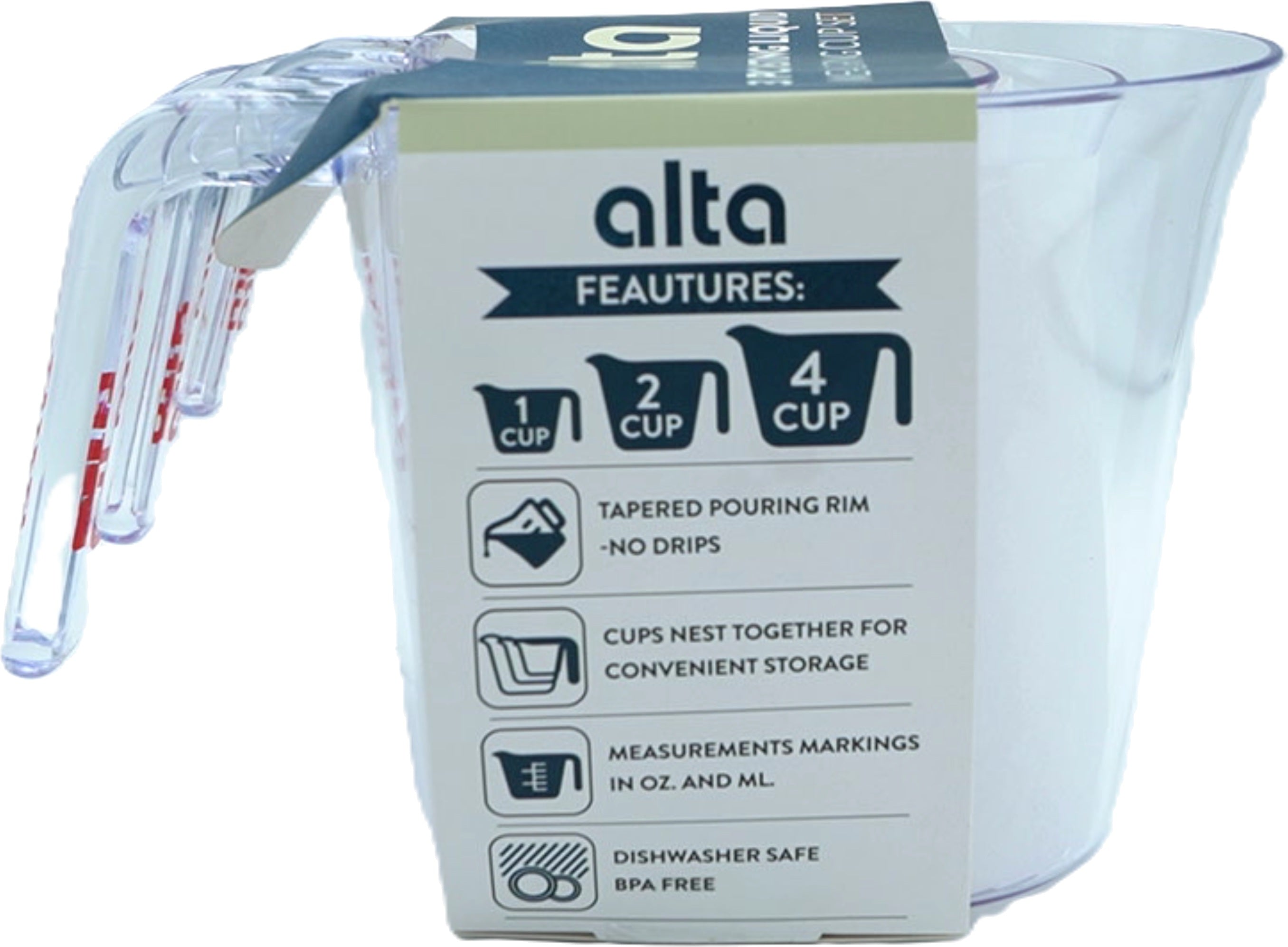 Nesting Liquid Measuring Cup Set 3pc - Alta