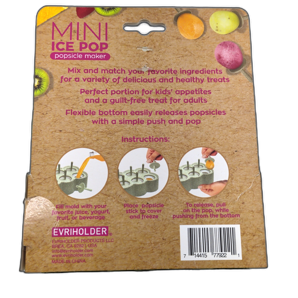 Mini Ice Pop Popsicle Maker Makes 6 — side view