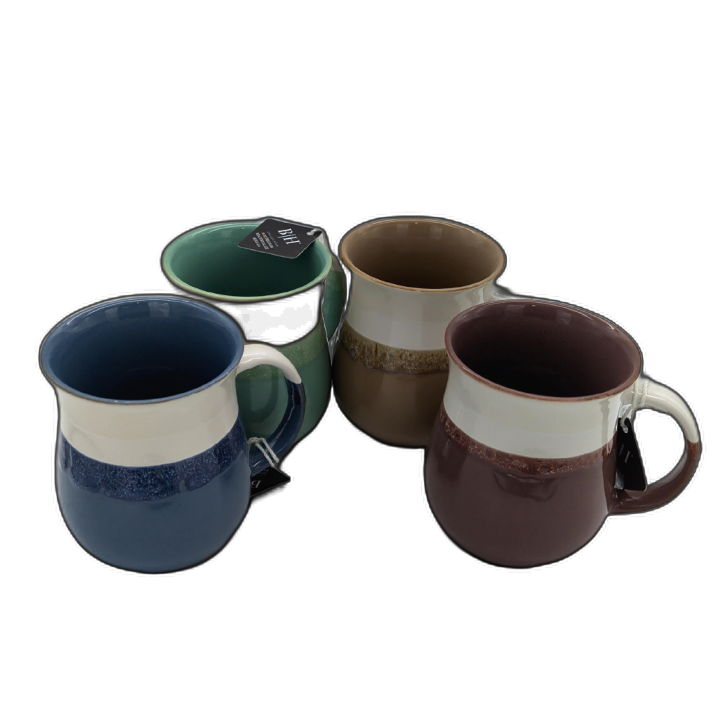 Tri Color Reactive Glaze Mug 18oz. Ass't Colours