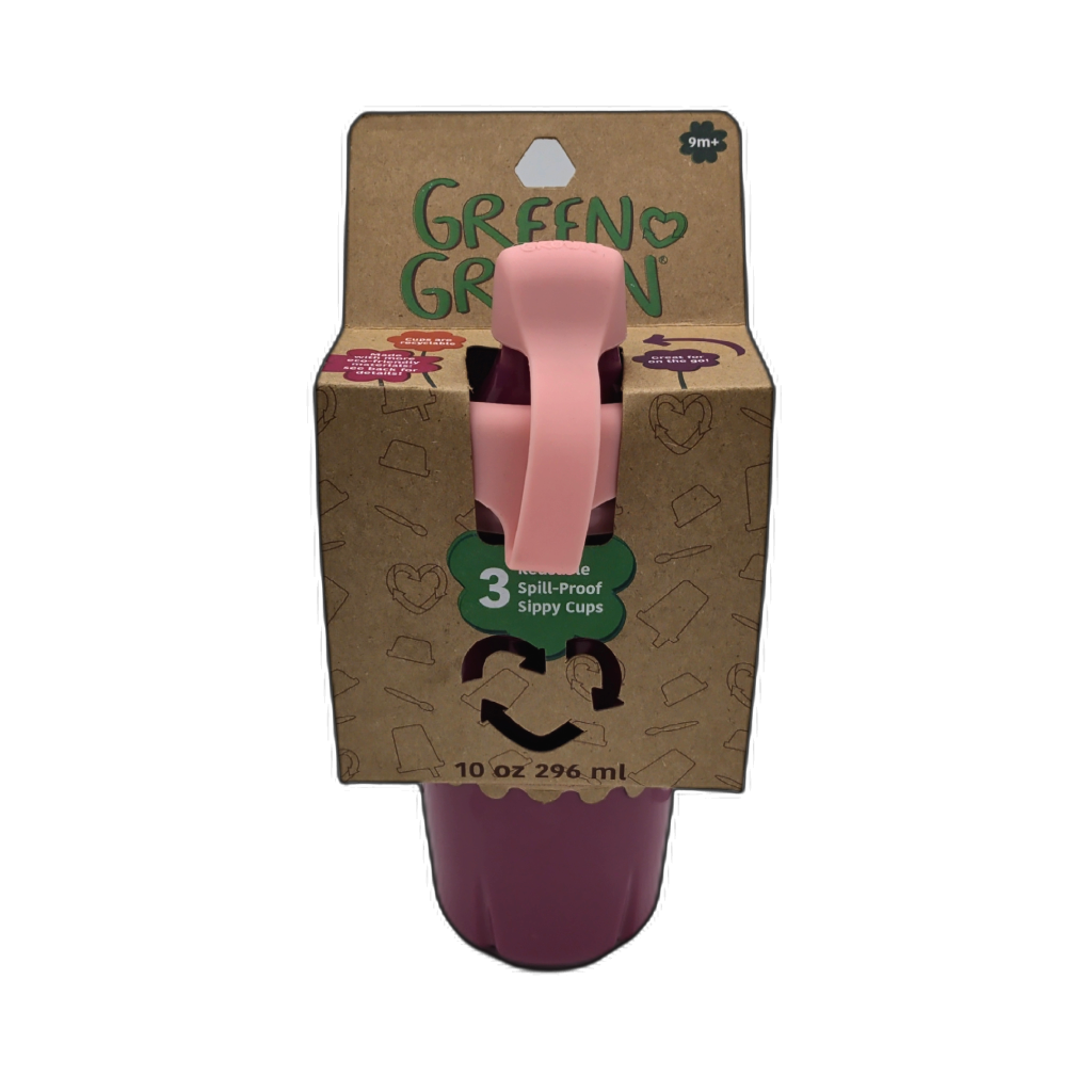 Girls' sippy cups 3-pack 296ml green crown