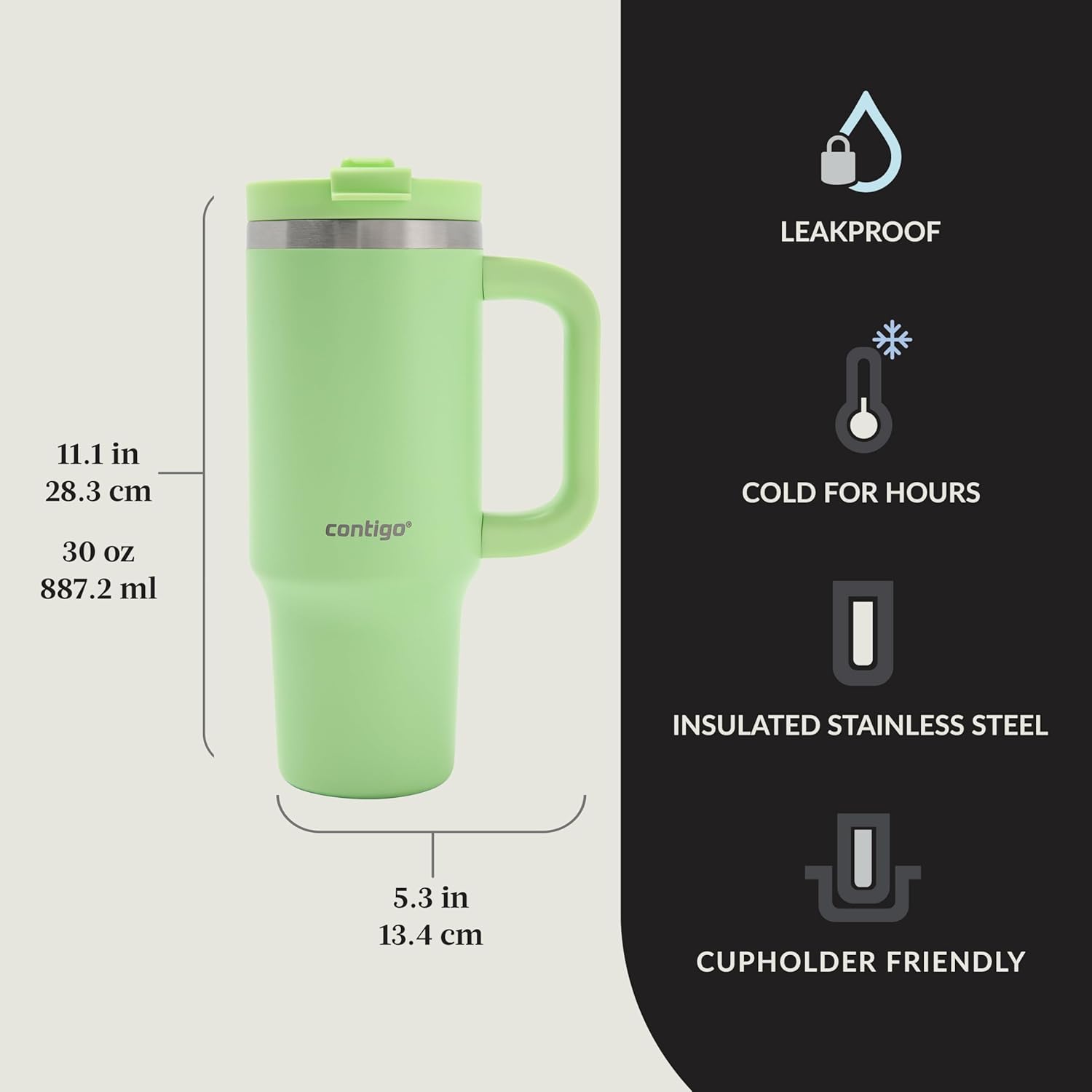 Contigo 30oz Streeterville Tumbler - Cucumber Green