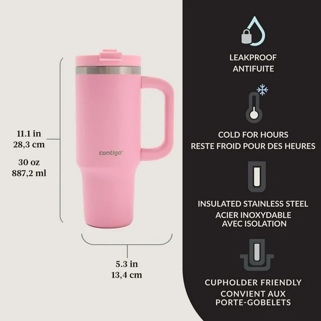 Contigo Streeterville 30oz Tumbler - Strawberry Pink Insulated