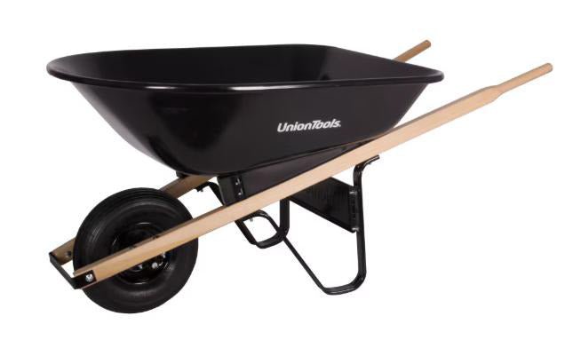 5 Cu Ft Heavy Duty Wheelbarrow with Hardwood Handles - Brantford Surplus