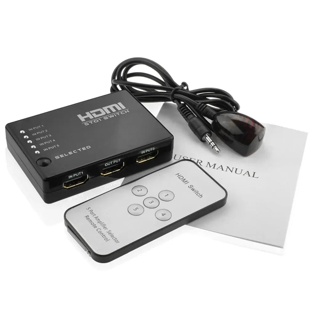 5 - Port HDMI Switcher with Remote Control - Brantford Surplus
