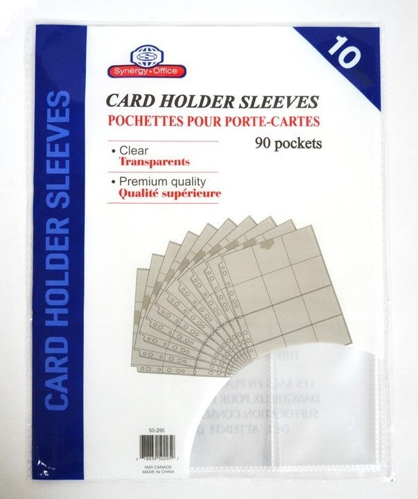 Card Holder Storage Pages 10 Pack Organizer Sheets