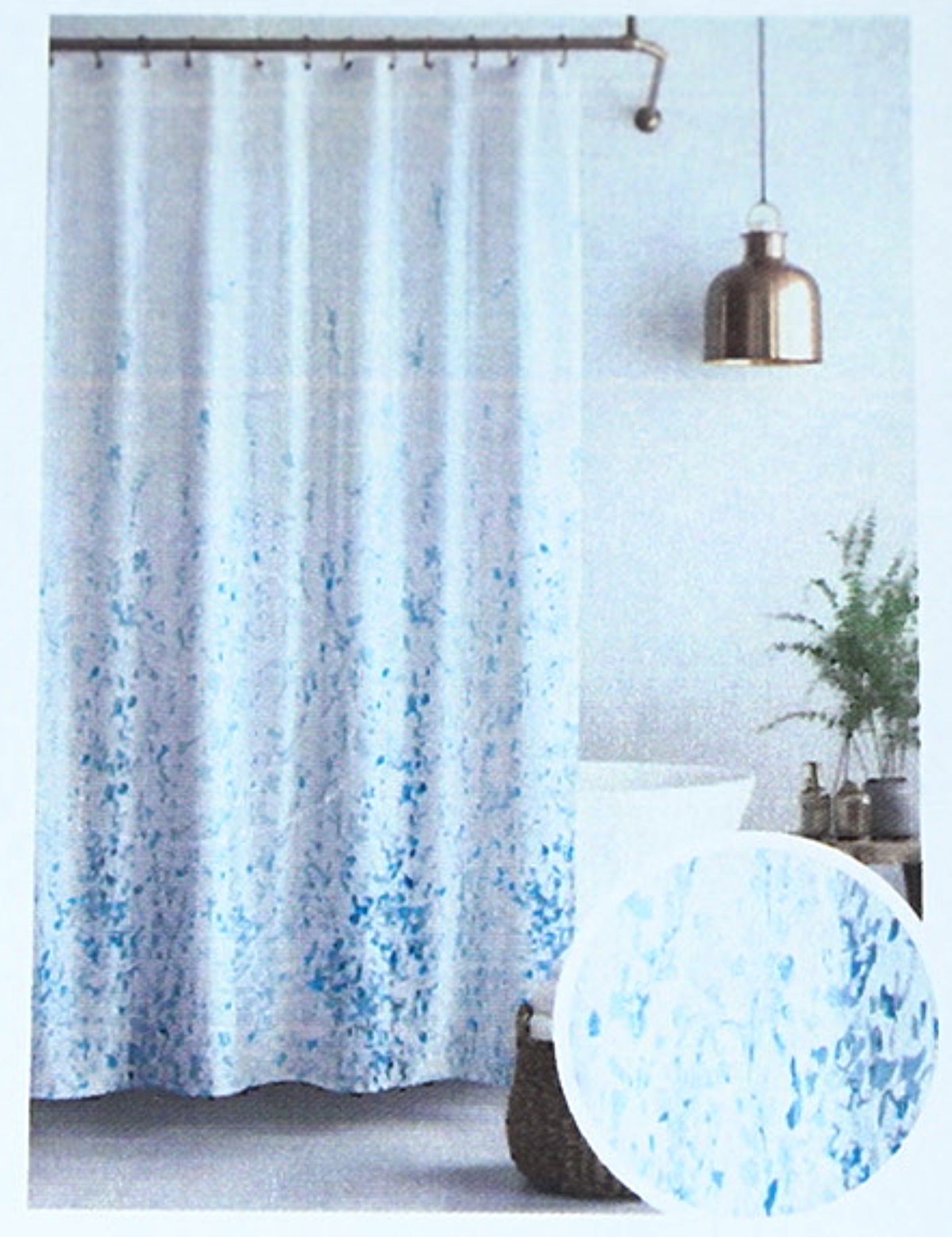 Summer Breeze Polyester Shower Curtain 70x72 Inch - Printed Fabric