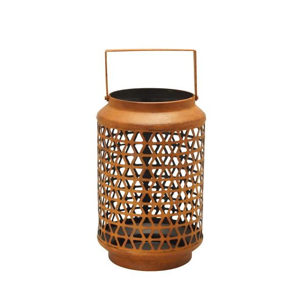 Nomad Lantern 5" x 8" Round Rustic Orange Northern Lights — alternate view