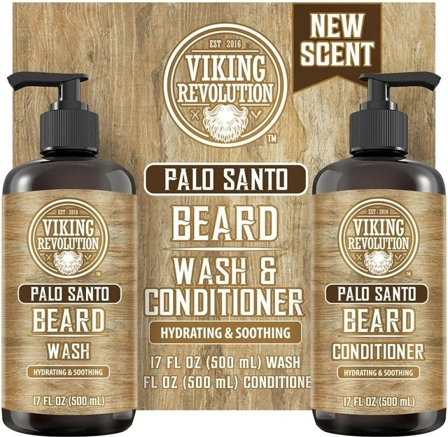Viking Revolution Palo Santo Beard Wash & Conditioner Kit