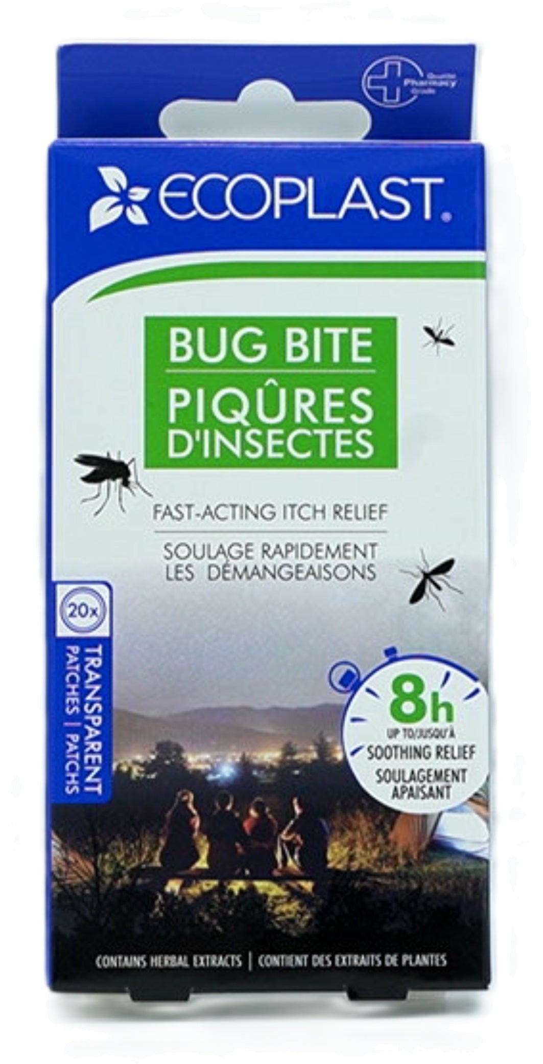 Ecoplast Bug Bite Patches 20pk - 8h Soothing Relief