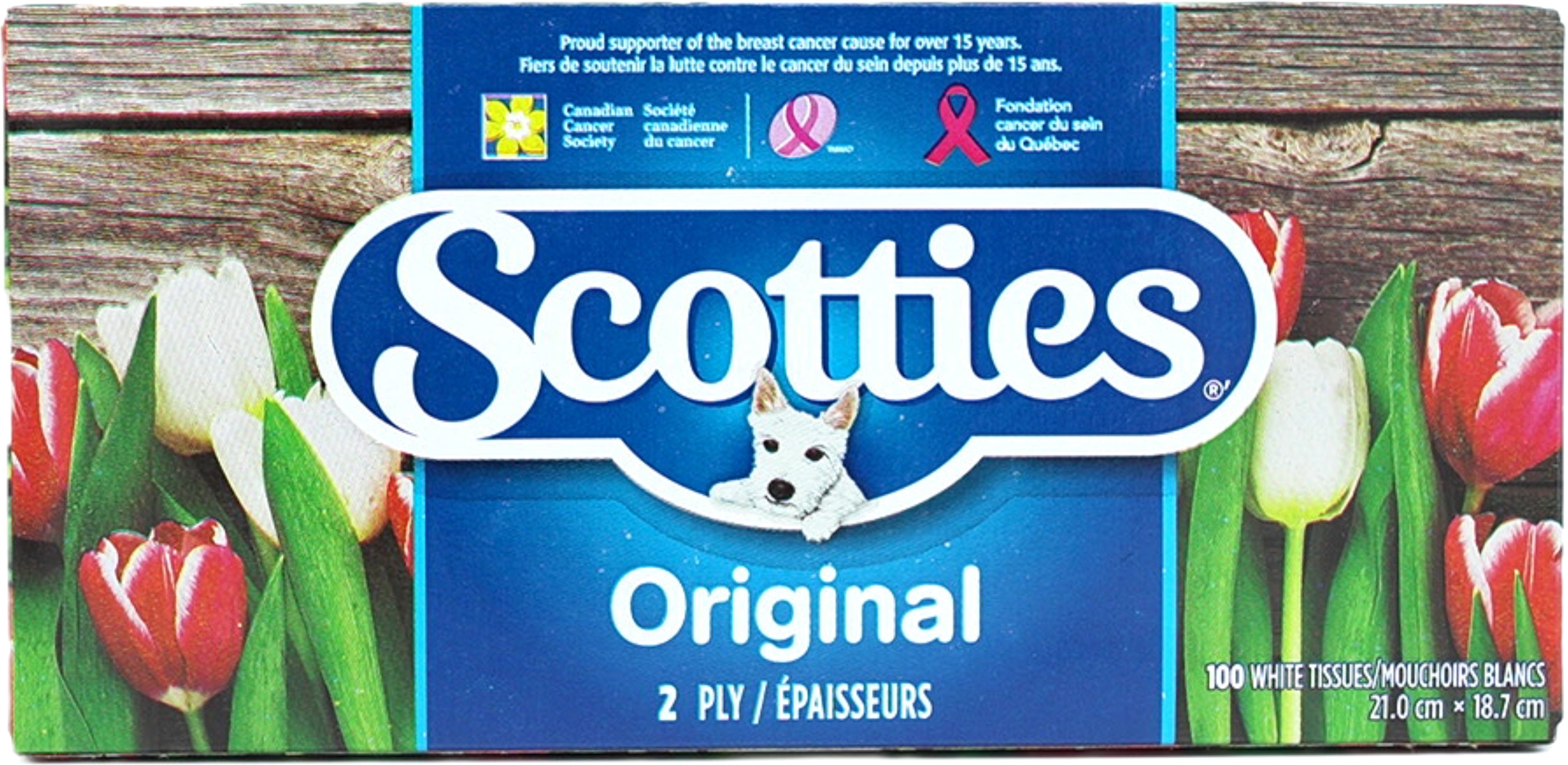 Scotties 2-Ply Facial Tissue 100 Count Box