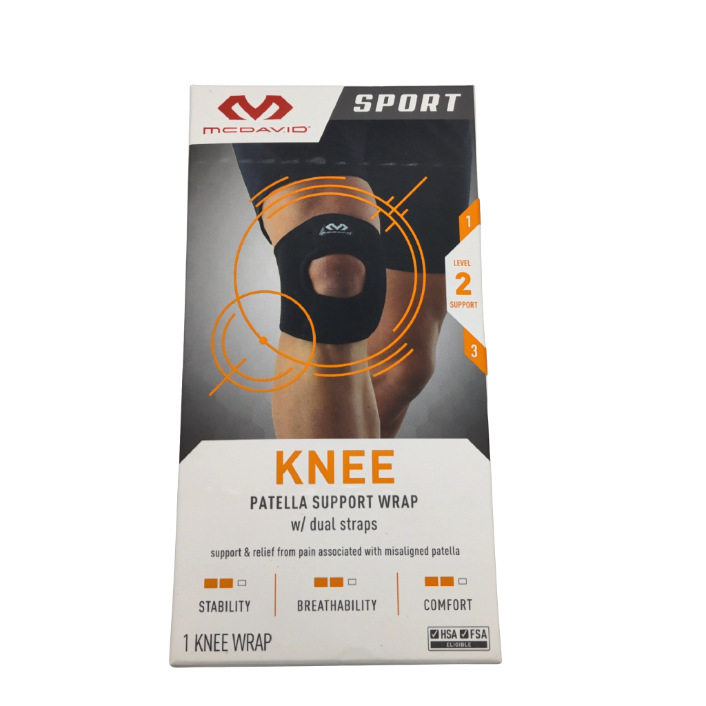 Knee Patella Support Wrap w/Dual Straps L/XL Level 2 Support
