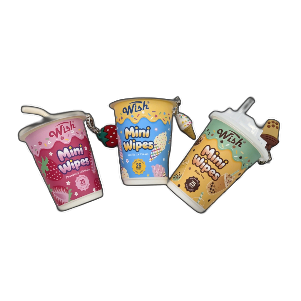 Scented Mini Wipes 25-Pack in Novelty Container Assorted Designs