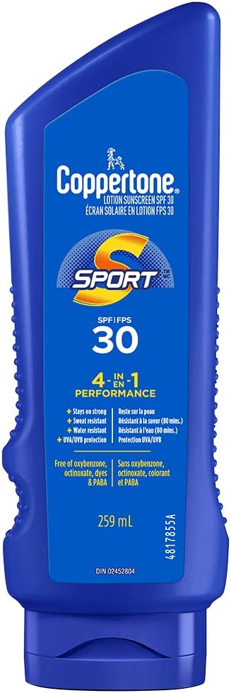 Coppertone Sport Sunscreen Lotion SPF 30 4-in-1 Performance