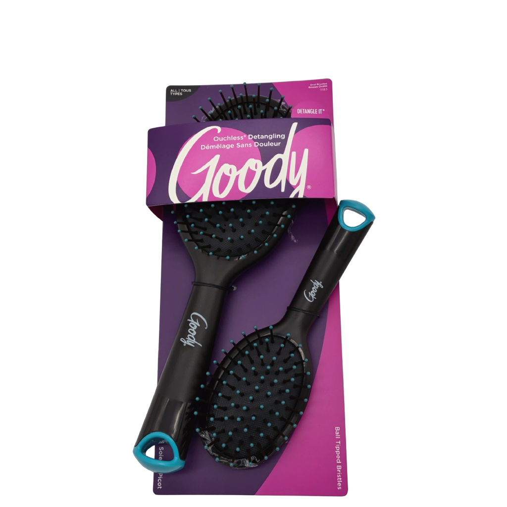 Goody Ouchless Detangling Oval Hairbrush 2pk