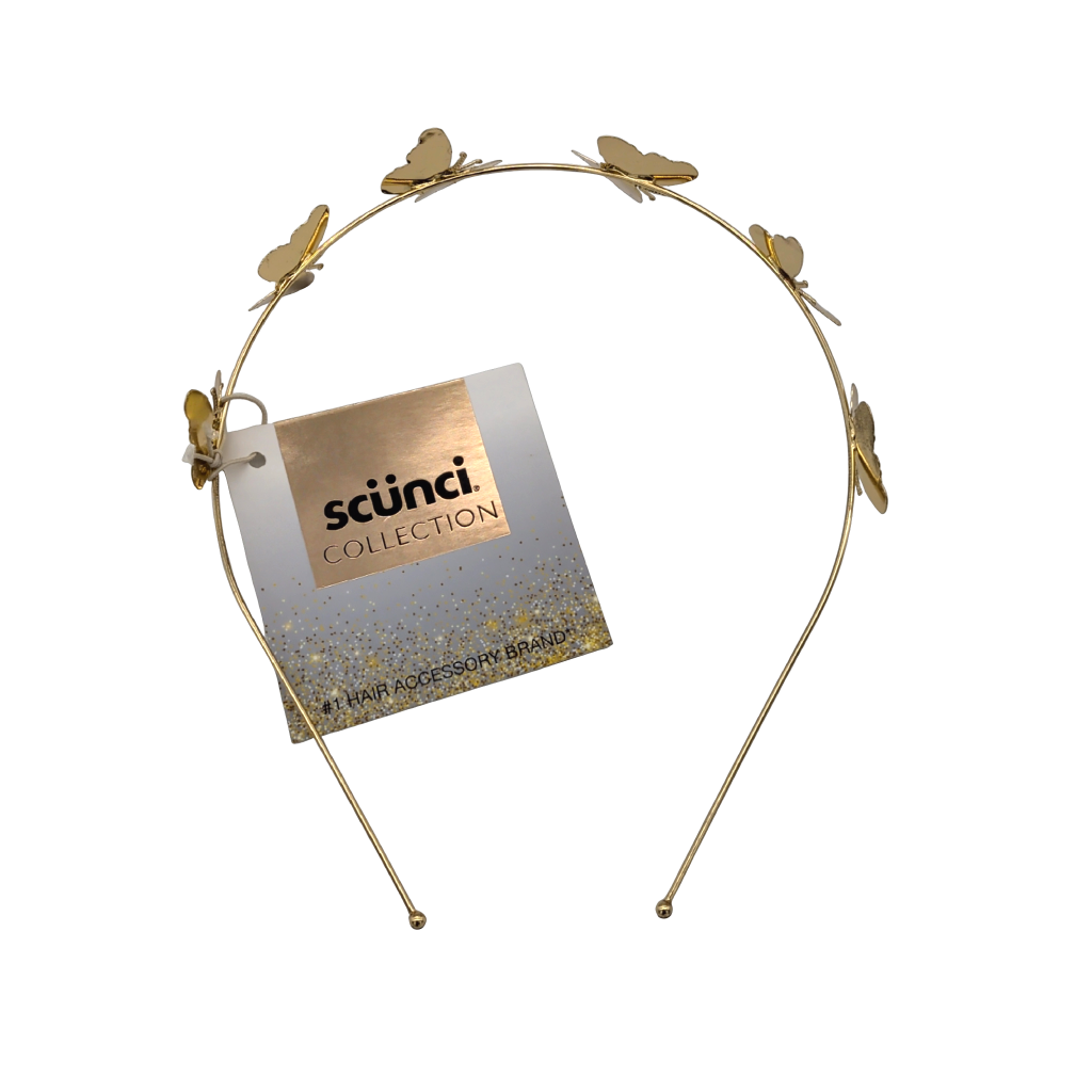 Scunci Gold Butterflies Headband