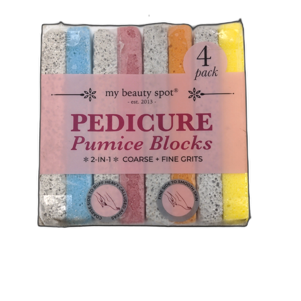Pedicure Pumice Blocks 4pk. 2 In 1 Coarse &
