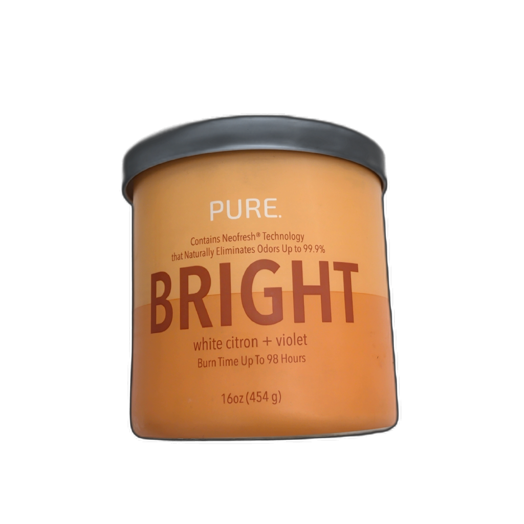 Pure Bright White Citron and Violet Jar Candle 16oz