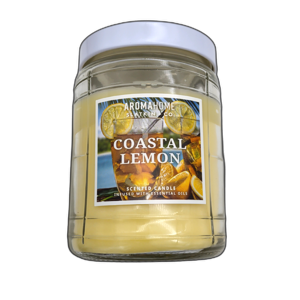 Aromahome Coastal Lemon Jar Candle 16oz