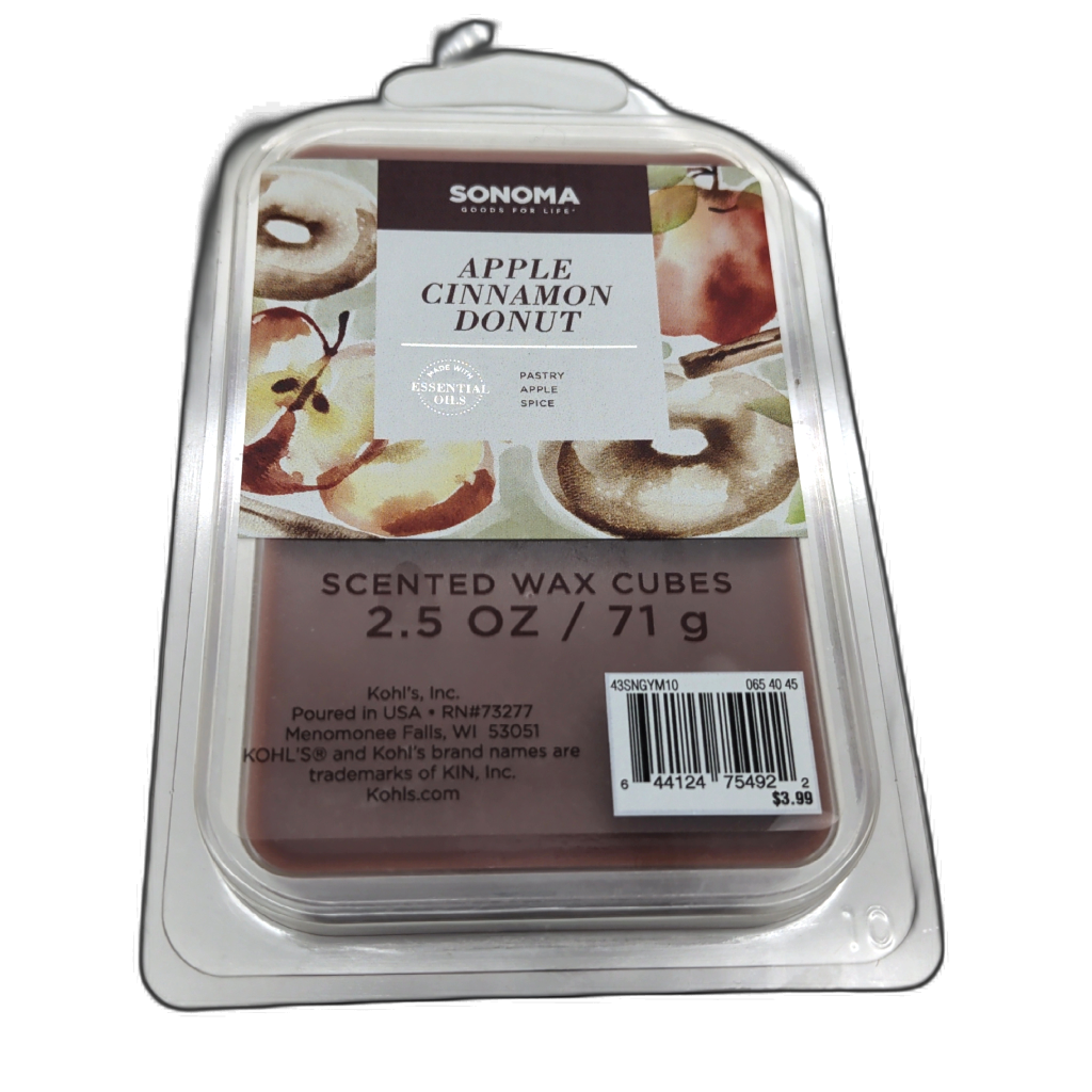 Sonoma Apple Cinnamon Donut 2.5oz Wax Melts