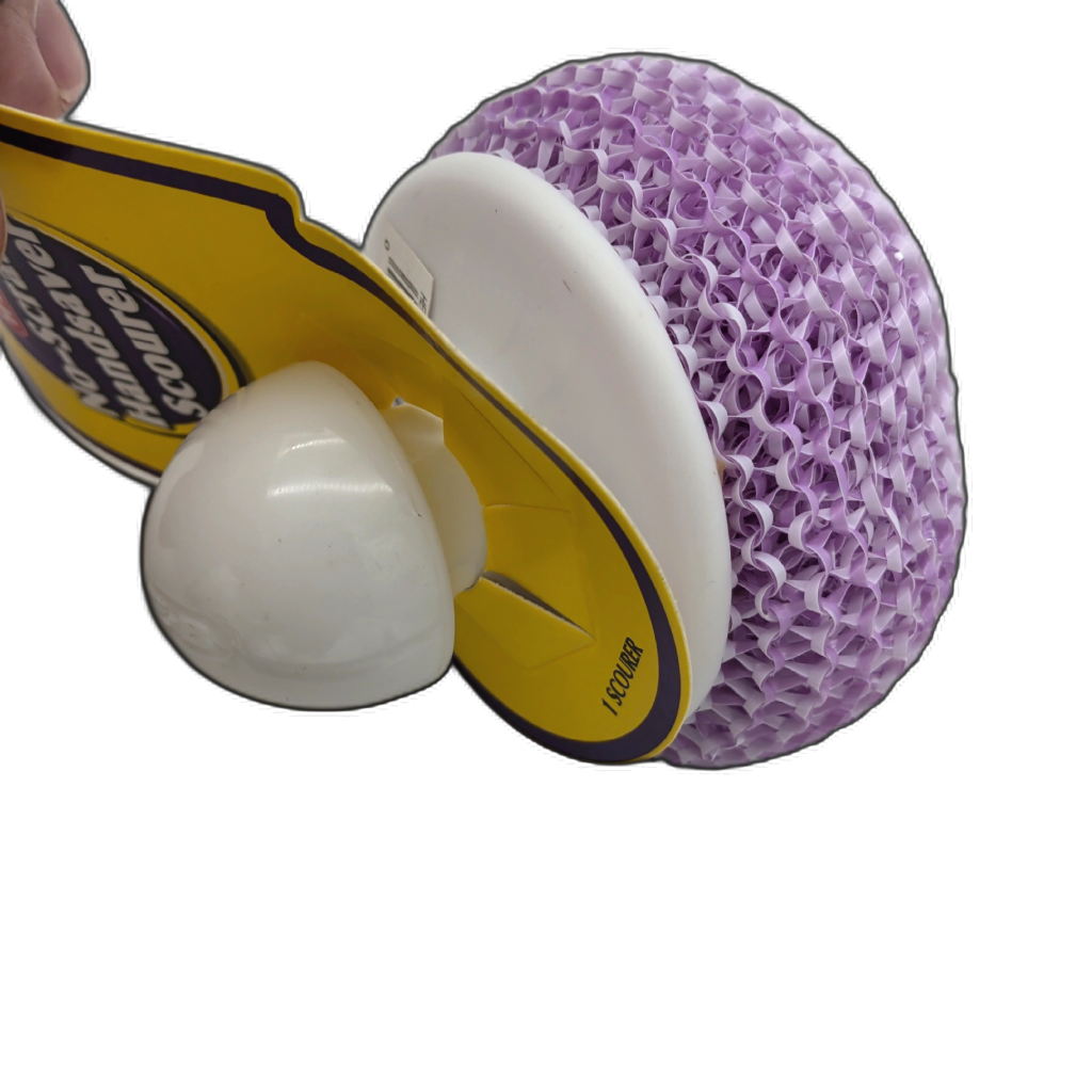 No-scratch Handsaver Scourer Purple Heb — side view