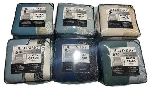 5PC Jacquard Comforter Sets – Assorted Prints Queen - Brantford Surplus