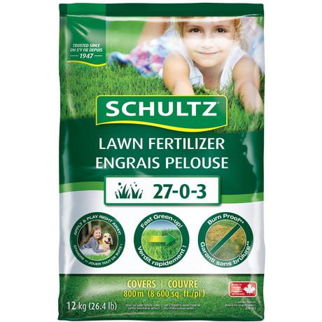 Schultz Lawn Fertilizer 27-0-3, 26.4lbs High Nitrogen Formula