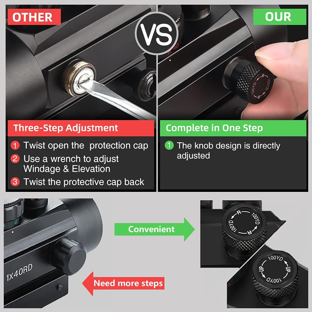 EZshoot Red Green Dot Sight Tactical Scope