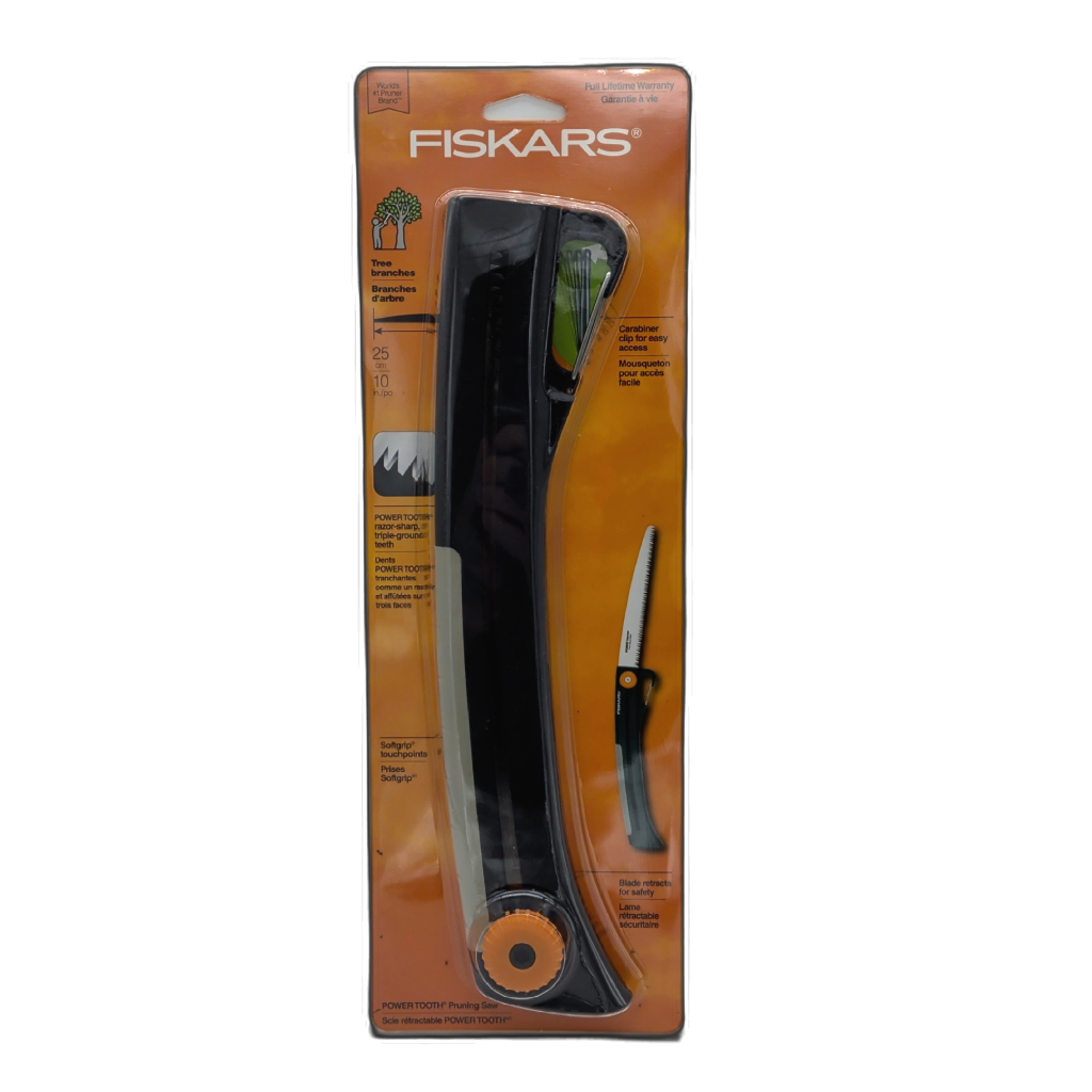 Fiskars Power Tooth Pruning Saw, 10" Retractable