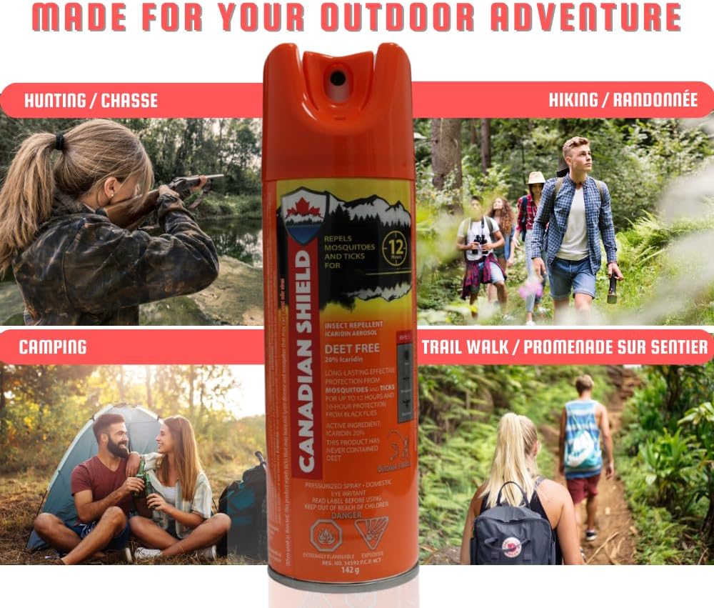 Canadian Shield Icaridin 20% Deet-Free Insect Repellent Aerosol
