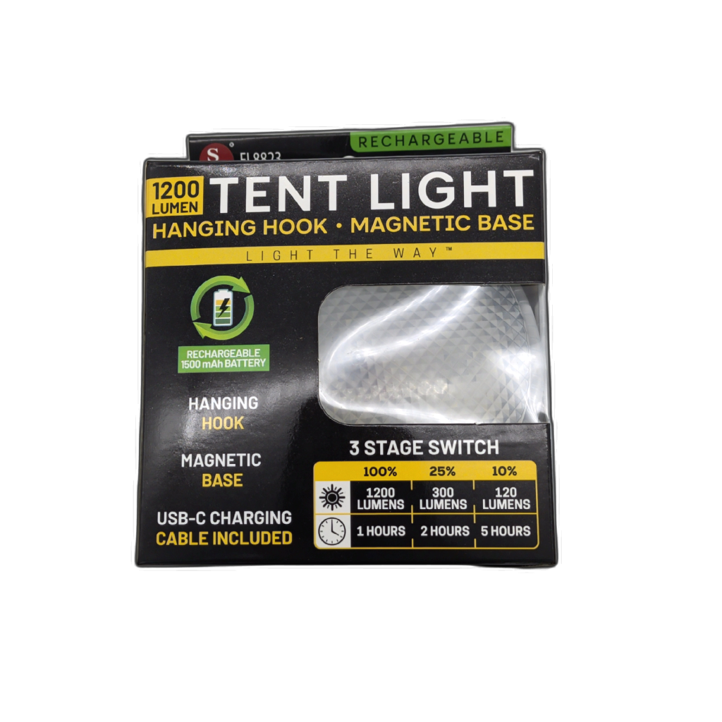 Rechargeable 1200 Lumen Tent Light With Magnetic Base