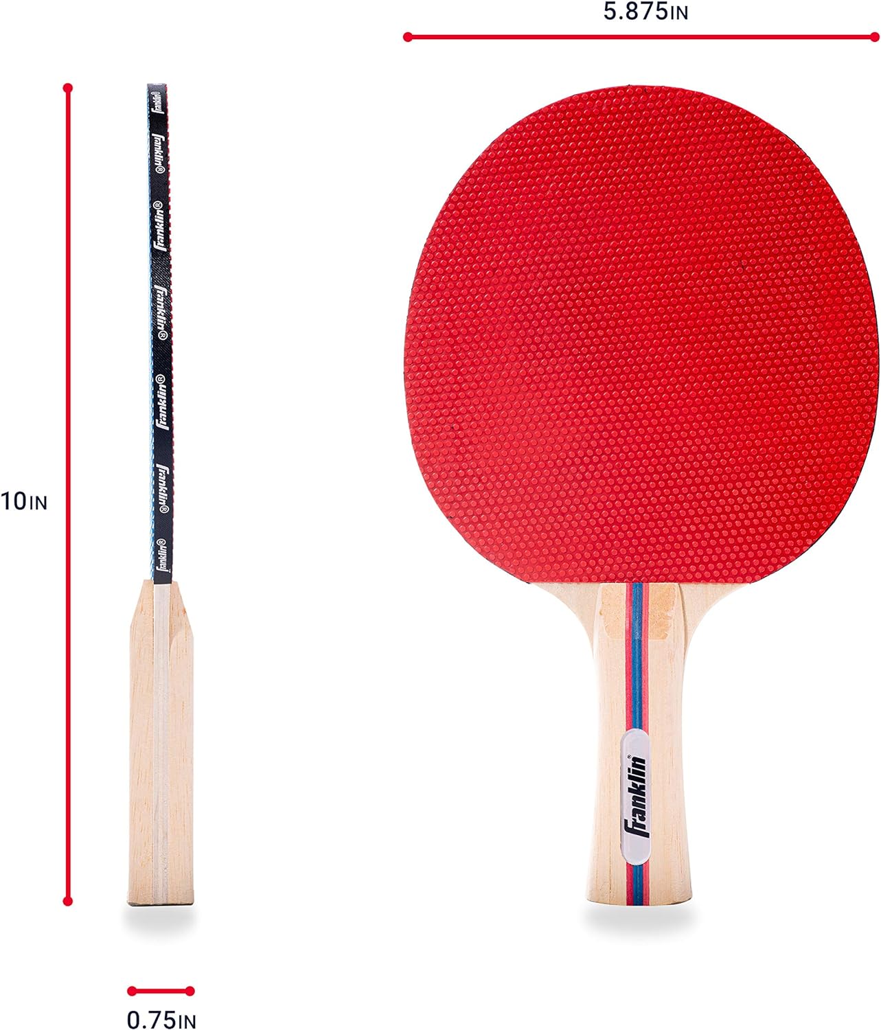 Franklin Sports Table Tennis Set — paddle view
