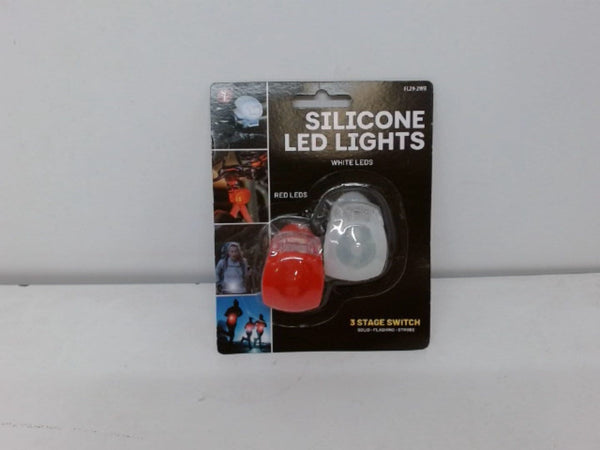 Silicone LED Lights 2pk. White & Red 3 Stage Switch
