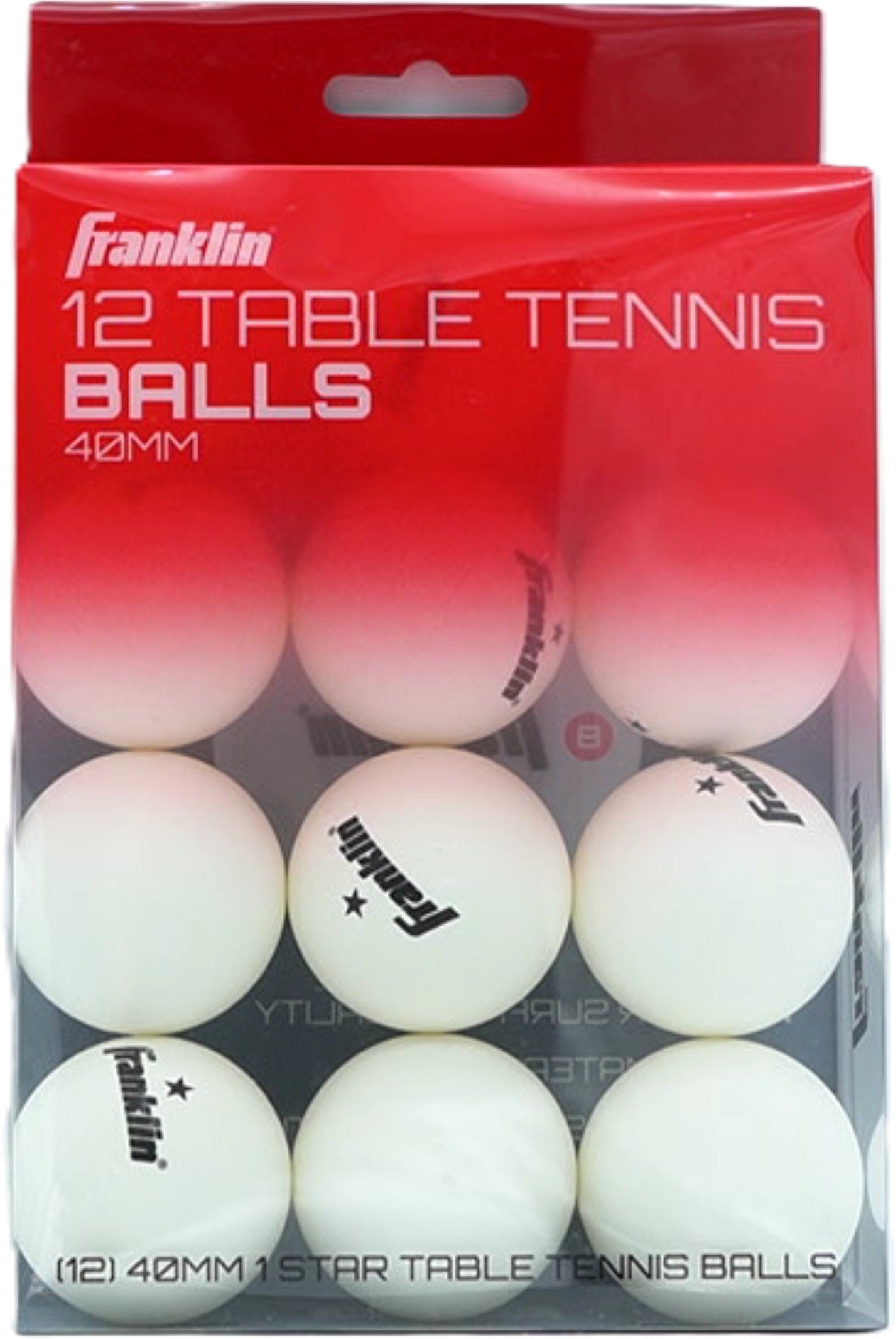 Franklin Table Tennis Balls 40mm 12 Pack