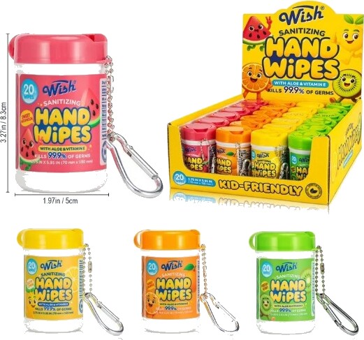 Wish Sanitizing Wipes 20 Count Assorted Scents