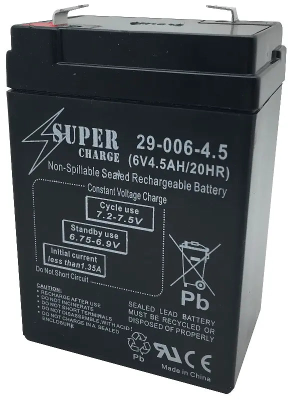 6V 4.5AH Rechargeable Sealed Battery - Brantford Surplus